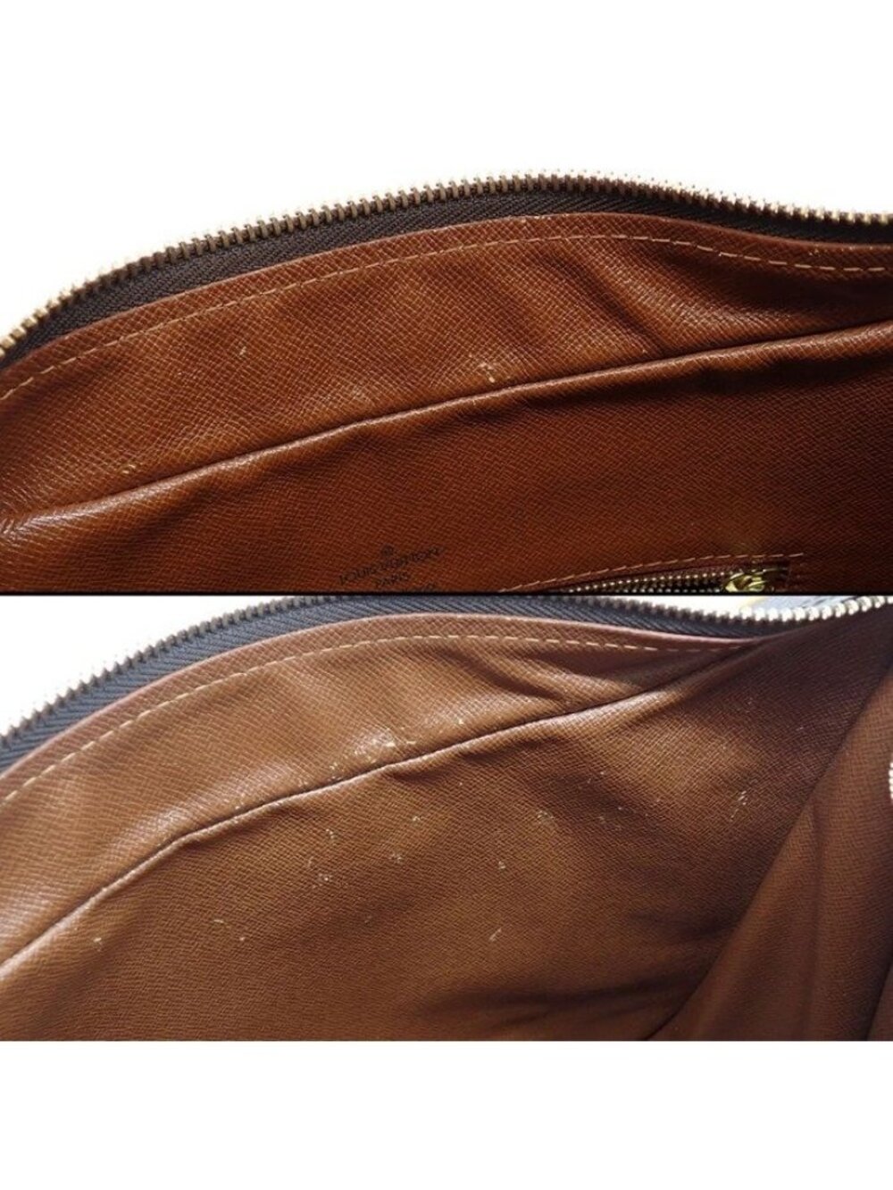 Louis Vuitton Shoulder Bag Boulogne Brown Monogram Canvas Vachetta Leather Gold - Picture 10 of 12